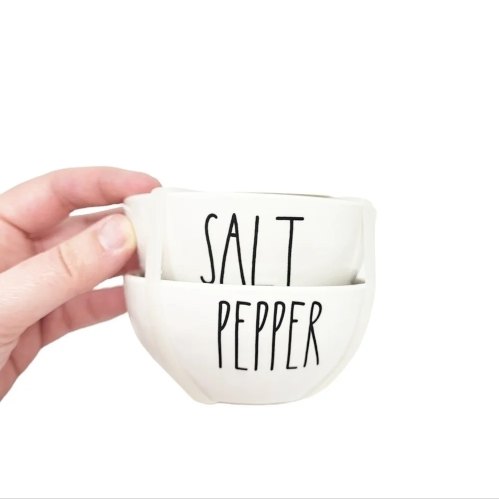 RAE DUNN Salt & Pepper bowls prep bowls
